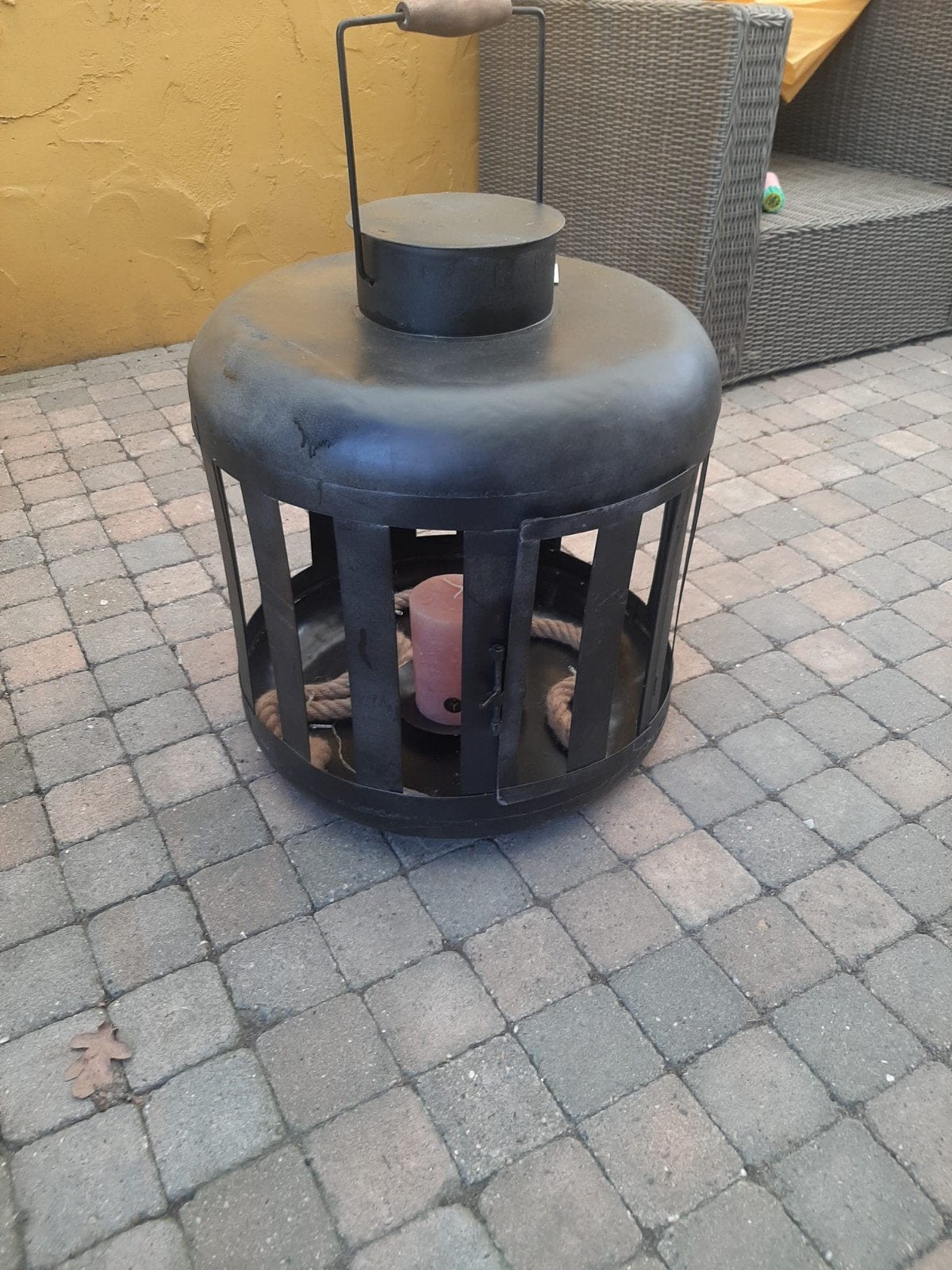Nieuwe metalen lantaarn/windlicht - Ø 50 cm, Ophalen, Zwart, Nieuw, Metaal