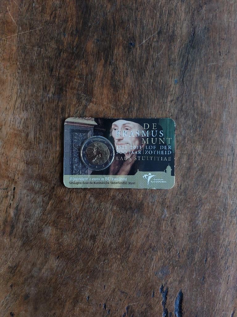 2 Euro Erasmus 2011 in Coincard KNM, Verzenden, Koningin Beatrix, Euro's