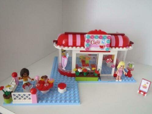 3061 Friends, City park café met doos en bouwtekening, Lego, Friends, Ophalen of Verzenden, Zo goed als nieuw