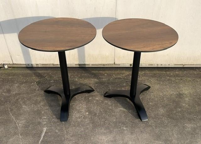 1 stuks horeca bistro terrastafels trespa volkern rond 60 cm, Ophalen, Zo goed als nieuw
