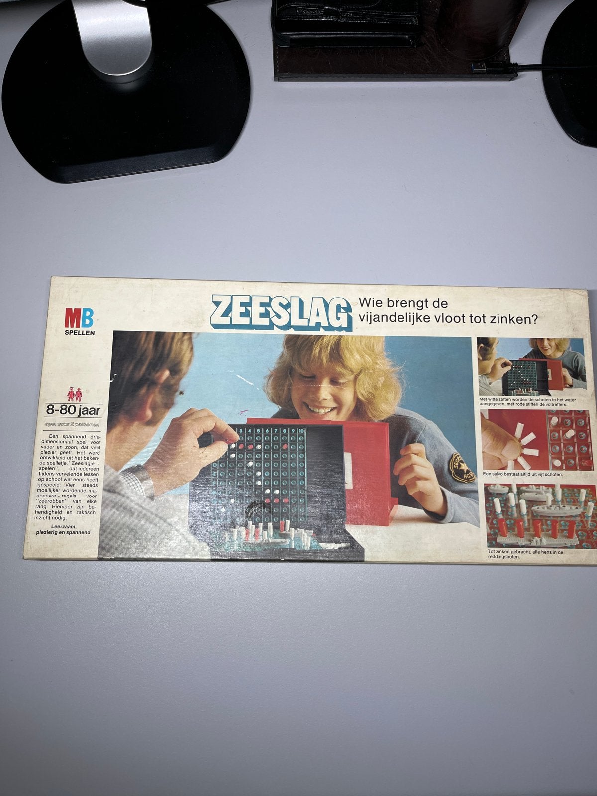 MB bordspel Zeeslag - Klassiek strategiespel, Een of twee spelers, Ophalen of Verzenden, Gebruikt