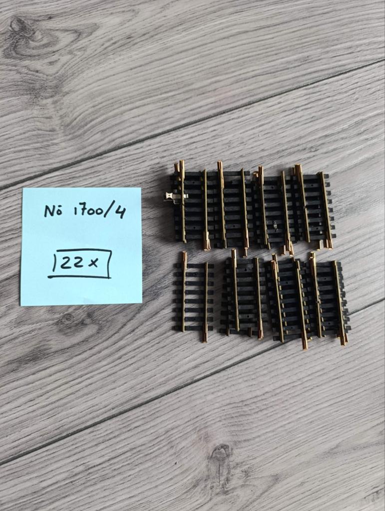 Fleischmann HO Rails - 22x Rechte Rail 1700/4, Hobby en Vrije tijd, Modeltreinen | H0, Gebruikt, Gelijkstroom, Fleischmann, Rails