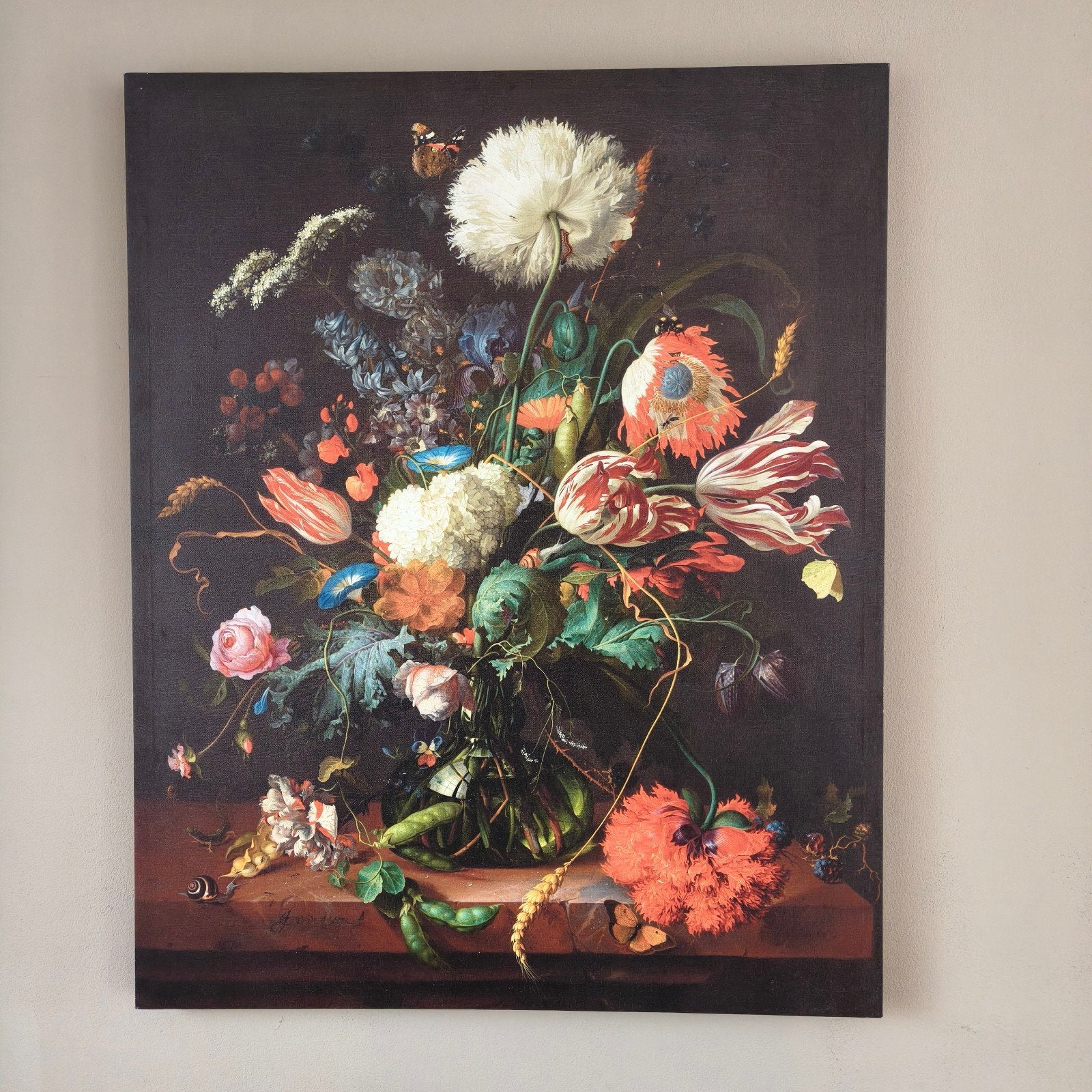 canvas schilderij, Hollandse Meester Bloemenschilderij - 100, Ophalen, Oud hollands, Bloemen, Overige ondergronden