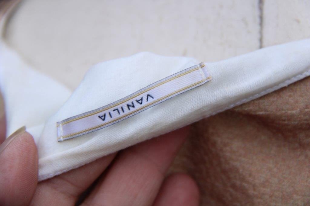Jurk bruin/ kleur Vanilia mt 42 Vaste prijs, Bruin, Vanilia, Maat 42/44 (L), Ophalen of Verzenden