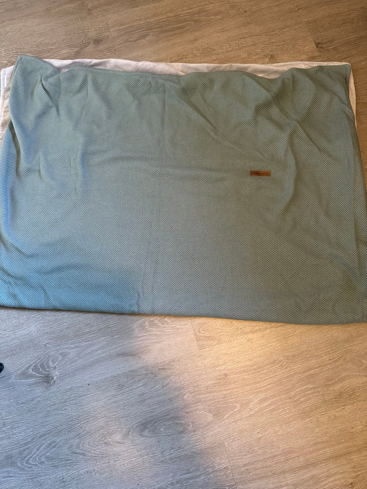 Babydeken kleur groen, Jongetje of Meisje, Wit, Ophalen of Verzenden, Deken of Dekbed