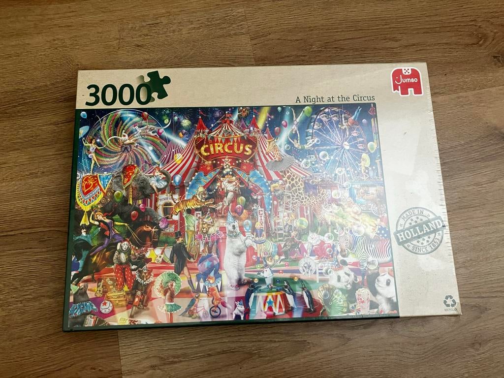 Jumbo Puzzel A Night at the Circus 3000 stukjes - Nieuw, Ophalen, Meer dan 1500 stukjes, Nieuw, Legpuzzel