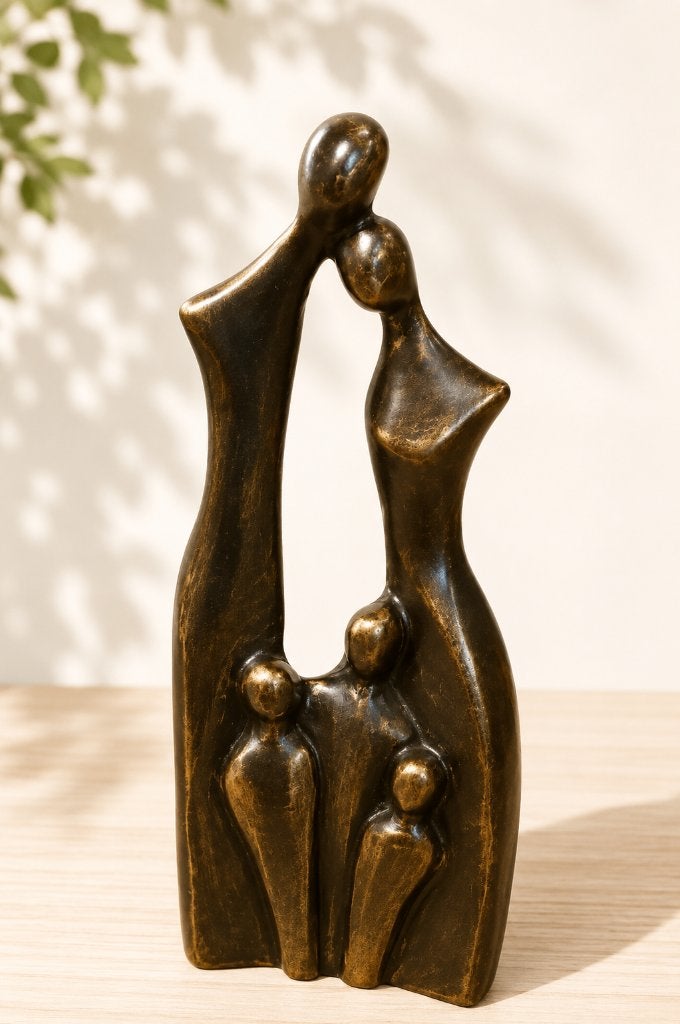 bronzen beeld / Familie met 1 ,2 EN 3 KINDEREN, Ophalen of Verzenden, Brons, Beeld