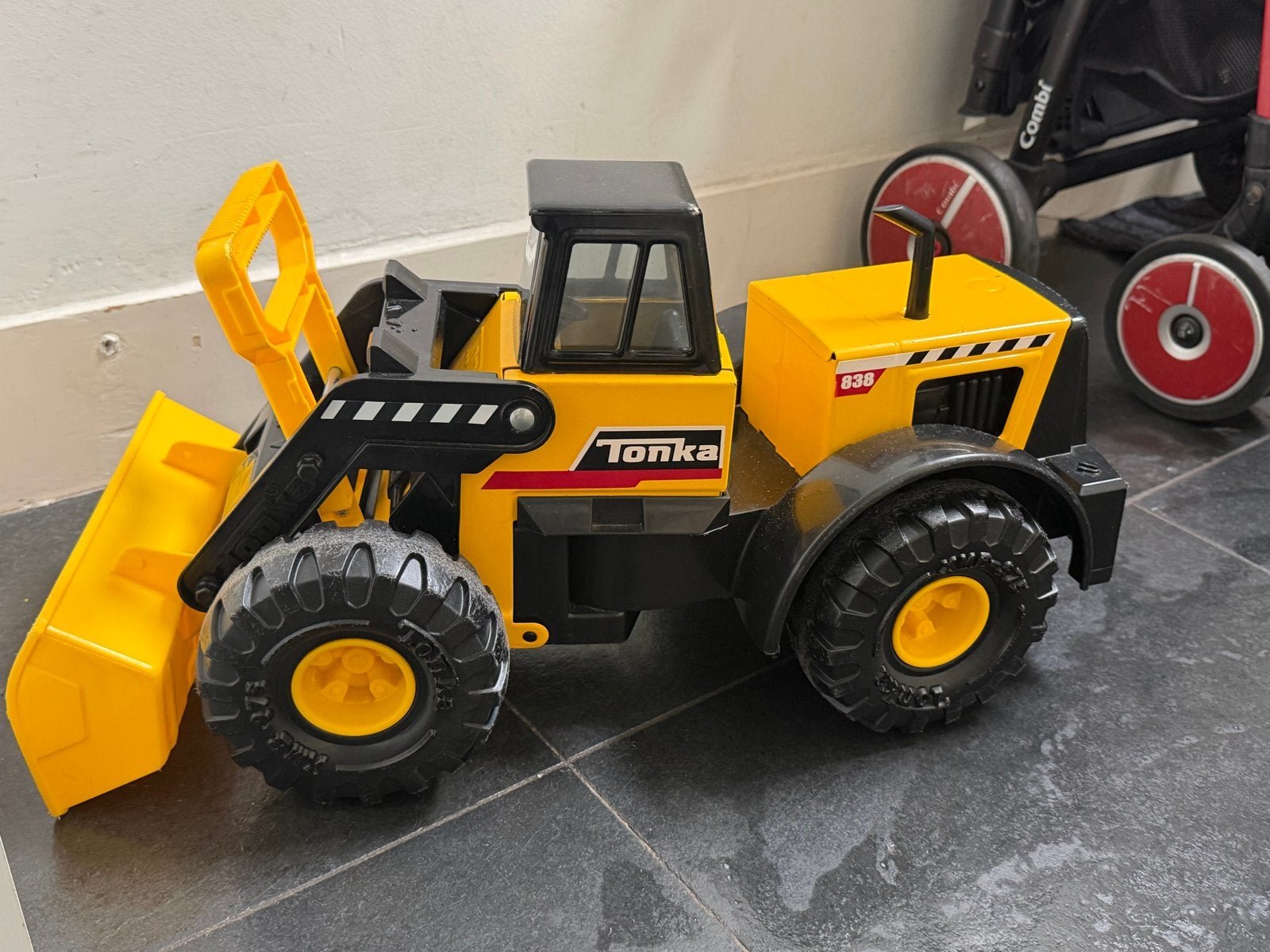 Tonka Speelgoed Graafmachine - Geel en Zwart, Ophalen of Verzenden, Gebruikt