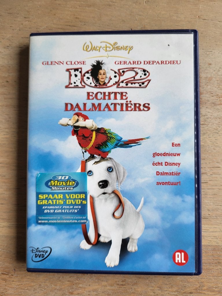 DVD 102 echte dalmatiers Disney, Alle leeftijden, Ophalen of Verzenden, Zo goed als nieuw