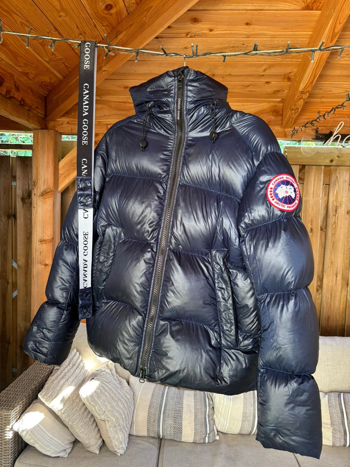 canada goose puffer origineel met bon, Ophalen of Verzenden, Zo goed als nieuw, Maat 46 (S) of kleiner, Blauw