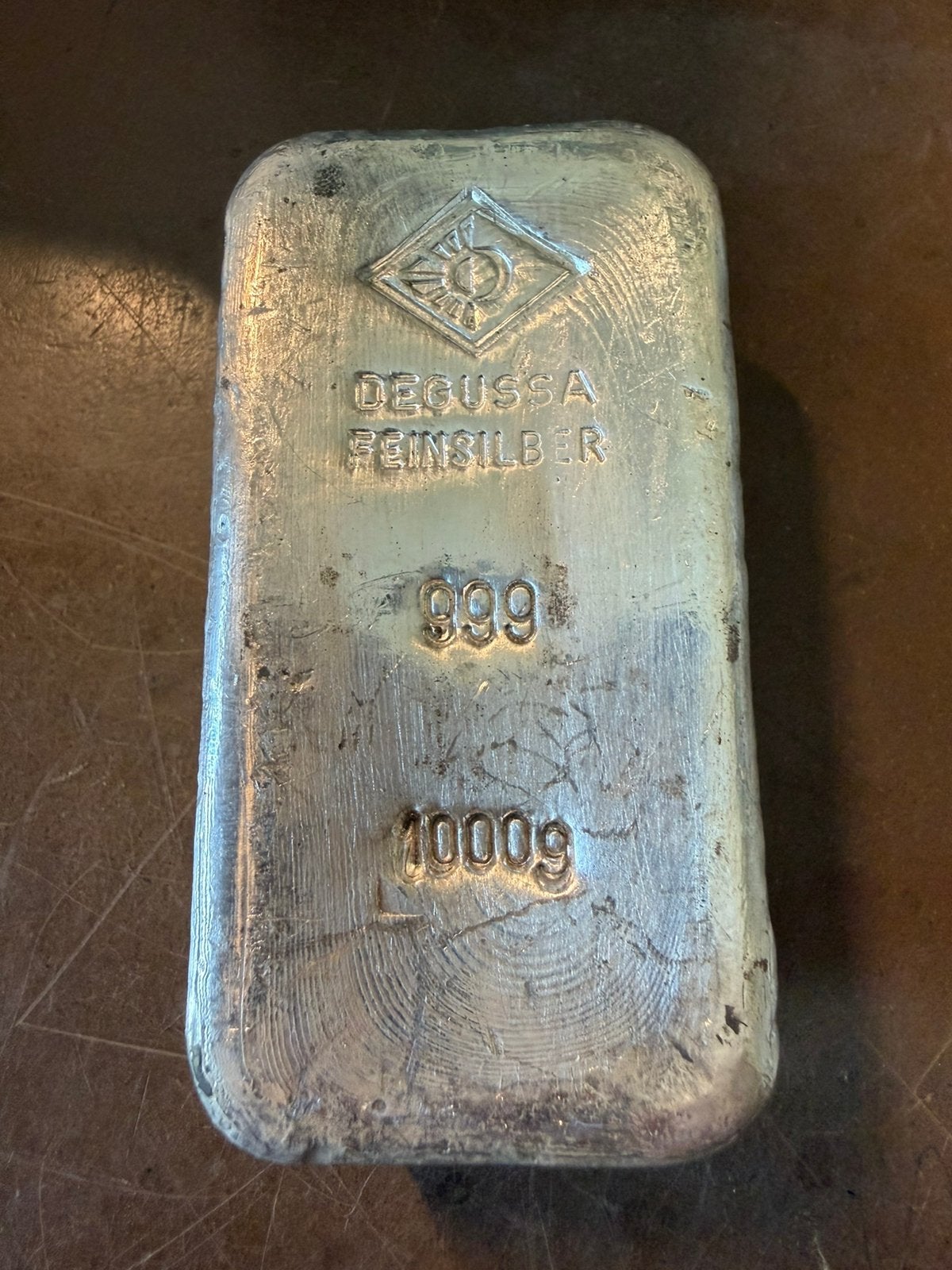 Kilo baren Degussa, Ophalen of Verzenden, Zilver