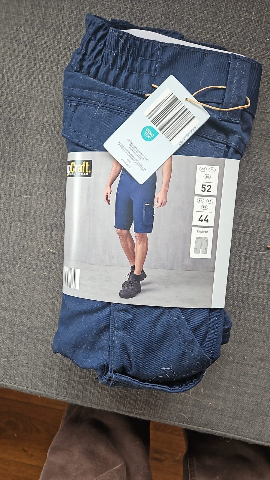 Korte werkbroek maat 44 blauw, Tuin en Terras, Ophalen, Zo goed als nieuw, Broek