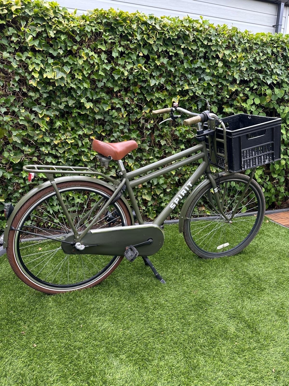 Spirit Transportfiets 28 inch, 57 cm, mat groen, 56 cm of meer, Ophalen, Gebruikt, Overige merken