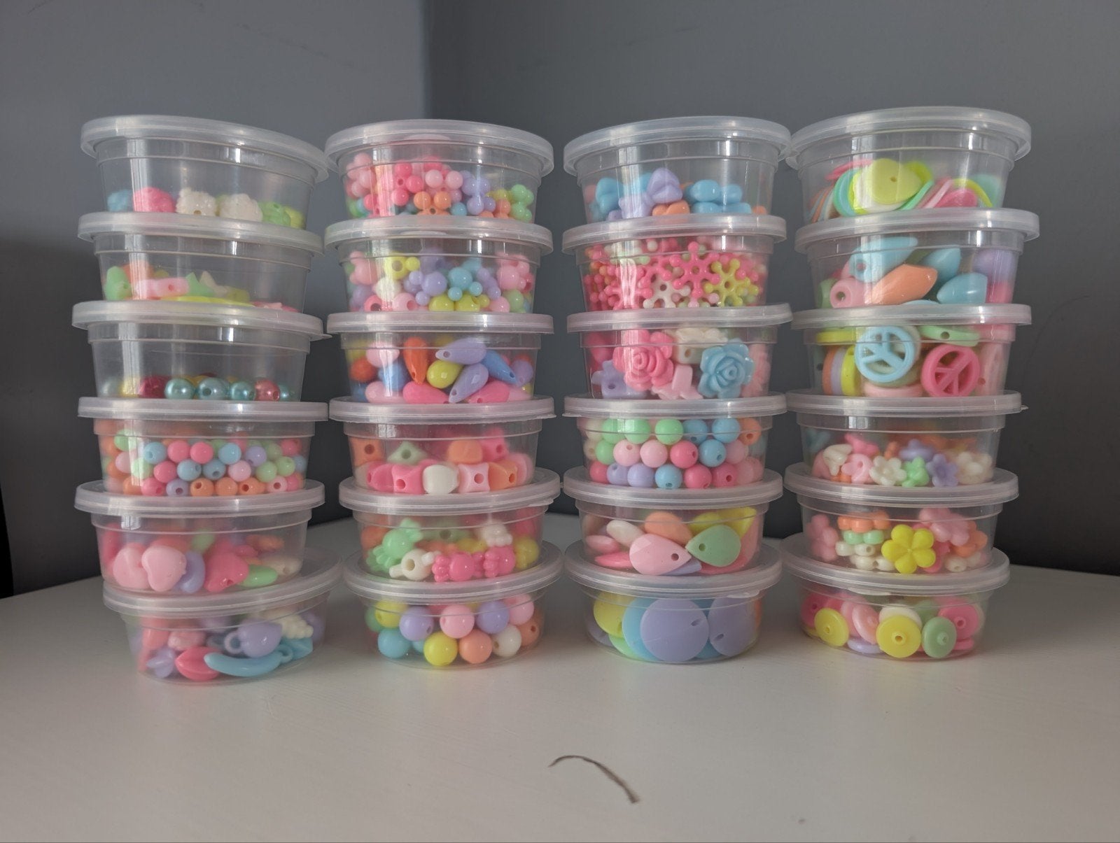 Grote kralenset voor sieraden maken - Pastelkleuren, Ophalen of Verzenden, Zo goed als nieuw, Kraal