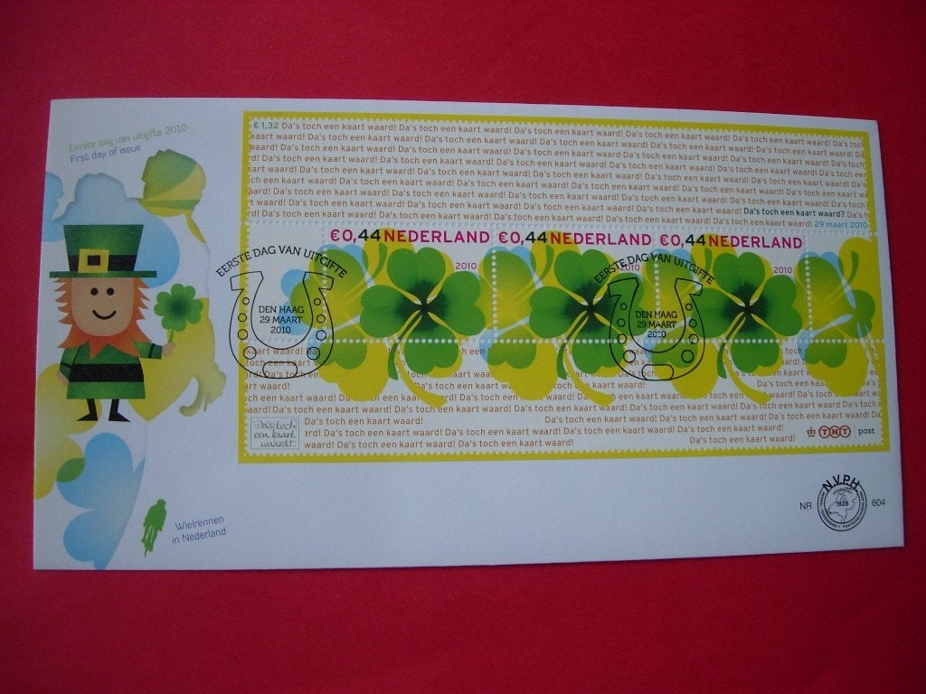 NL Nederland FDC 604 blok weken van de kaart 2010, Verzenden, Onbeschreven, Nederland
