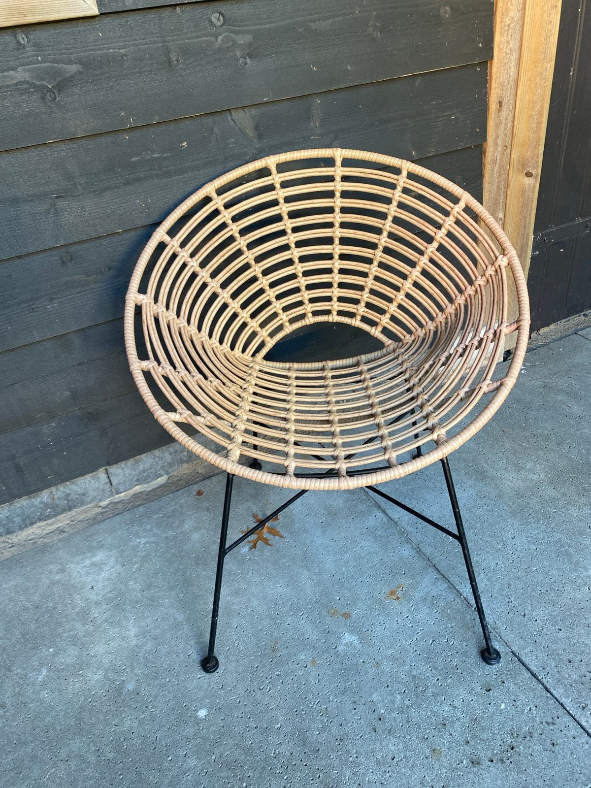 Rotan stoeltje - Vintage look, Ophalen, Gebruikt, Overige kleuren, Riet of Rotan