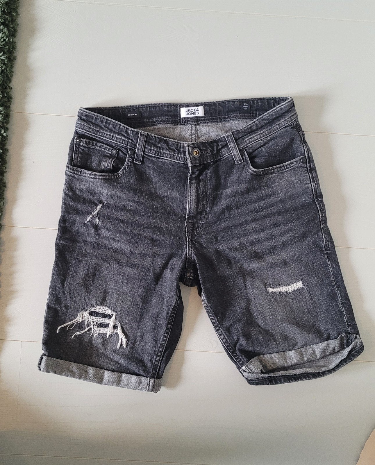 Zwarte Korte Spijkerbroek, Broek, Ophalen of Verzenden, Zo goed als nieuw, Jongen