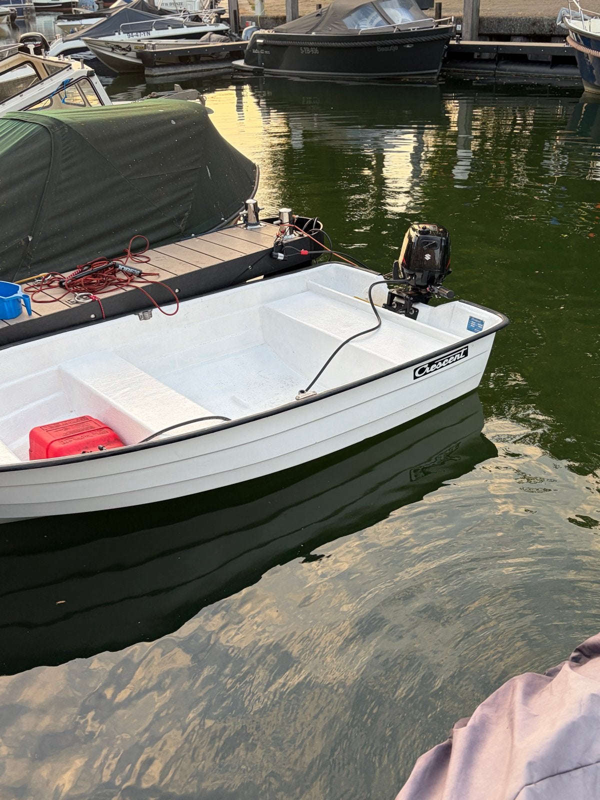 Nette Crescent 310 met Suzuki 5 pk 4-takt buitenboordmotor, Watersport en Boten, Ophalen, 5 tot 10 pk, Viertaktmotor, Zo goed als nieuw