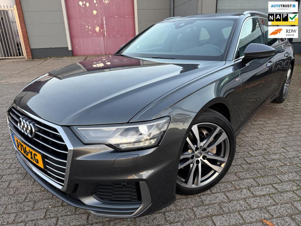 Audi A6 Avant 45 TFSI 2020 HYBRID S-LINE S-edition DSG LEDER, Gebruikt, Zwart, 4 cilinders, Hybride Elektrisch/Benzine