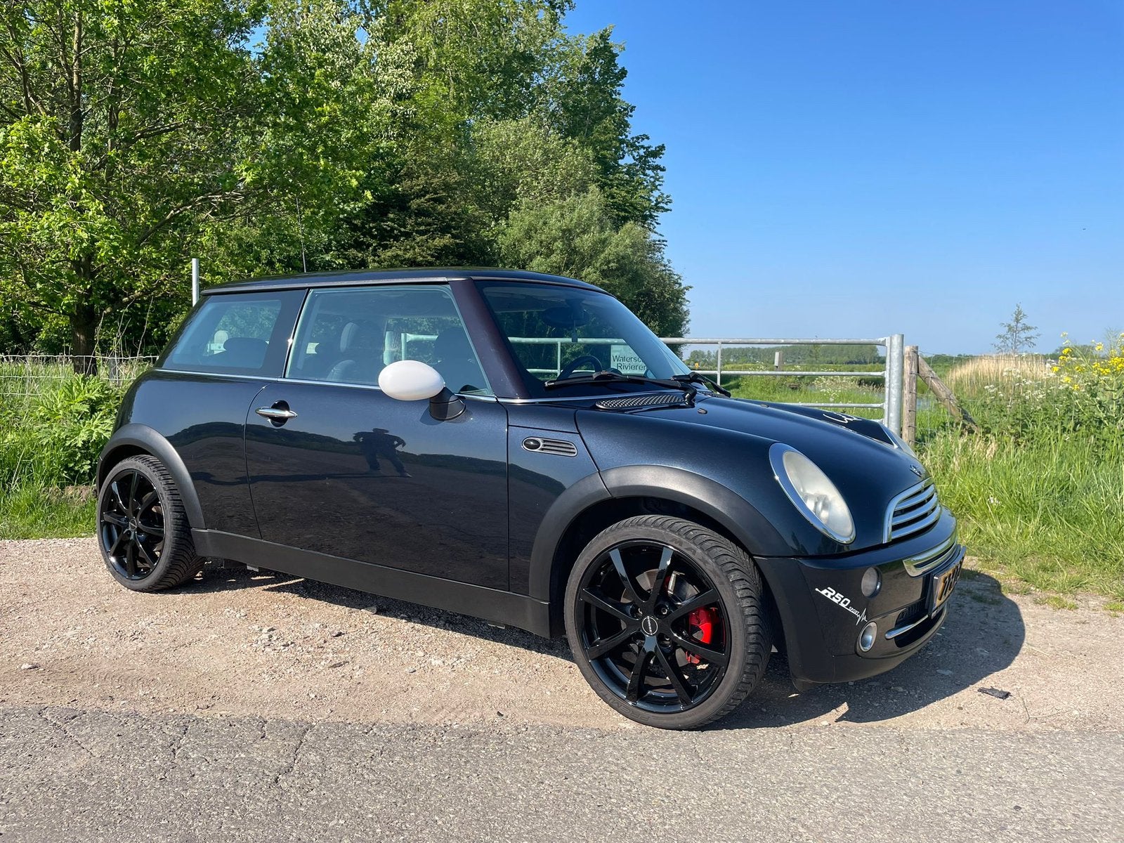 Mini ONE 1.6 16V  2005 Zwart, Auto's, Mini, Voorwielaandrijving, 15 km/l, 4 cilinders, 4 stoelen