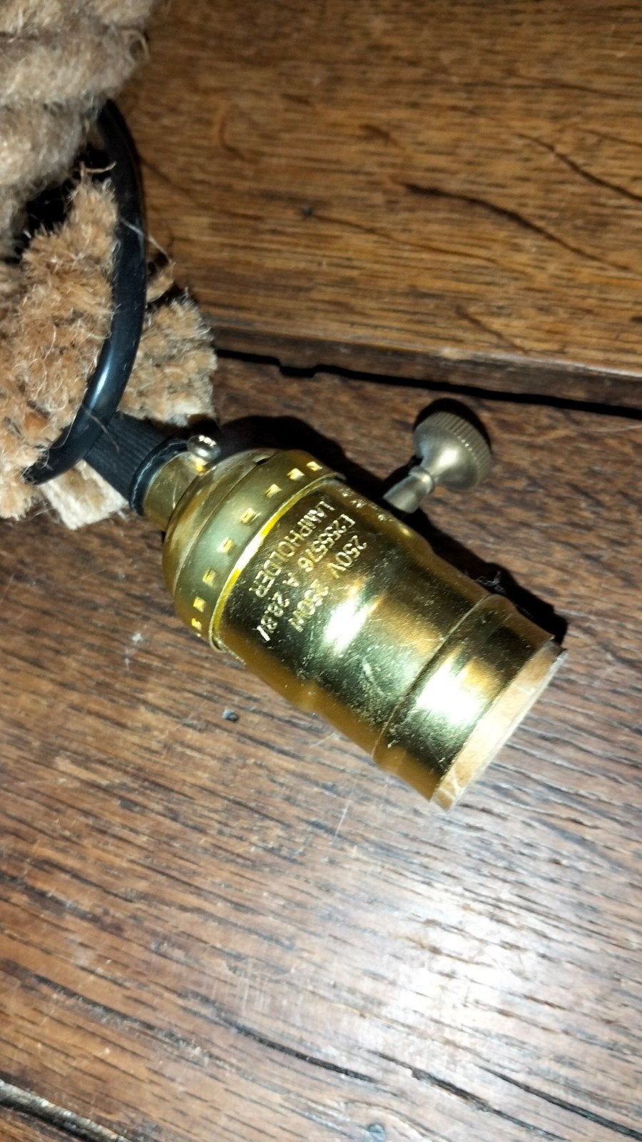Brocante hanglamp touwlamp, Gebruikt, ., Ophalen of Verzenden, .