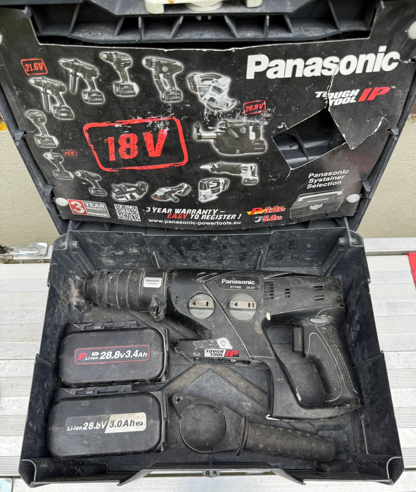 Panasonic boorhamer combihamer, Ophalen of Verzenden, Zo goed als nieuw, Boor- en/of Breekhamer