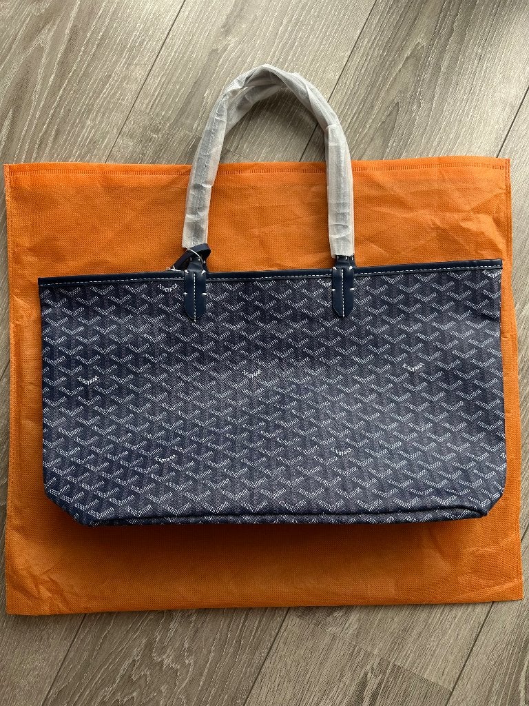 Goyard-style tote bag,, Ophalen of Verzenden, Nieuw, Blauw, Shopper