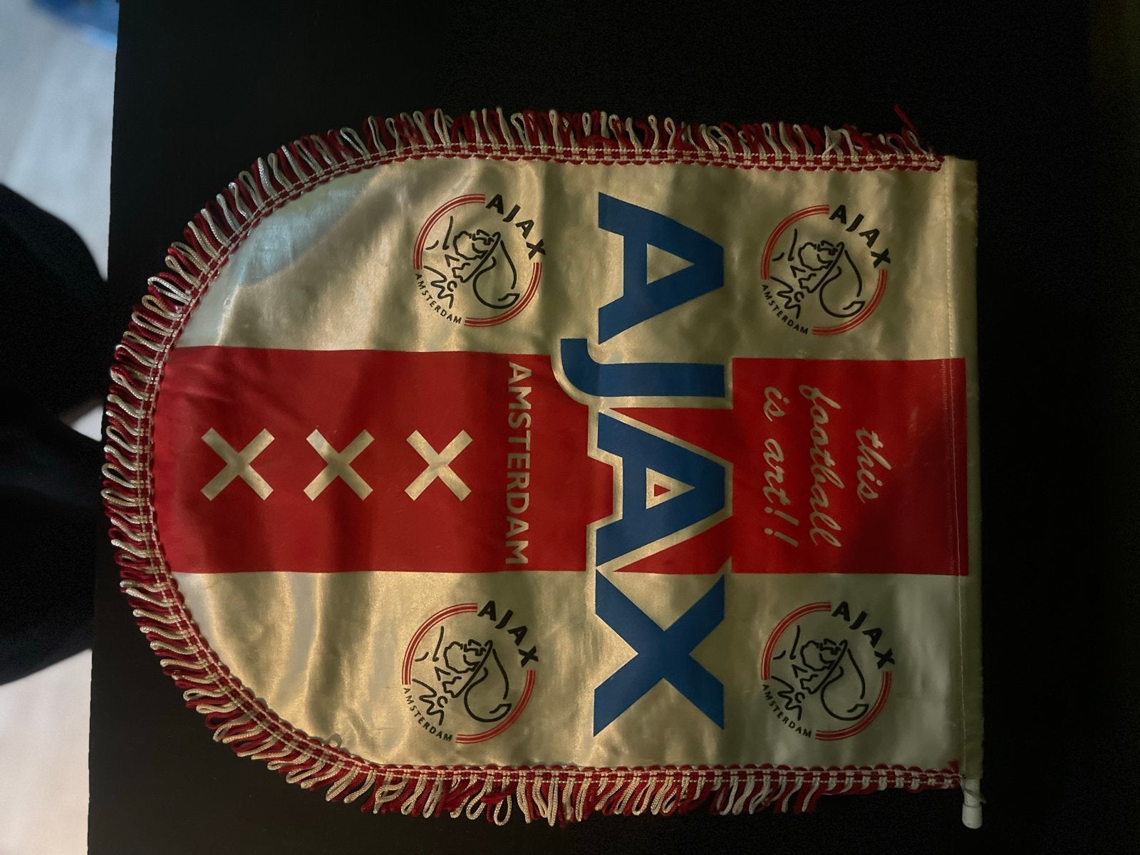 Ajax Clubvaantje - Voetbal is Kunst, Ophalen of Verzenden, Zo goed als nieuw, Clubaccessoires