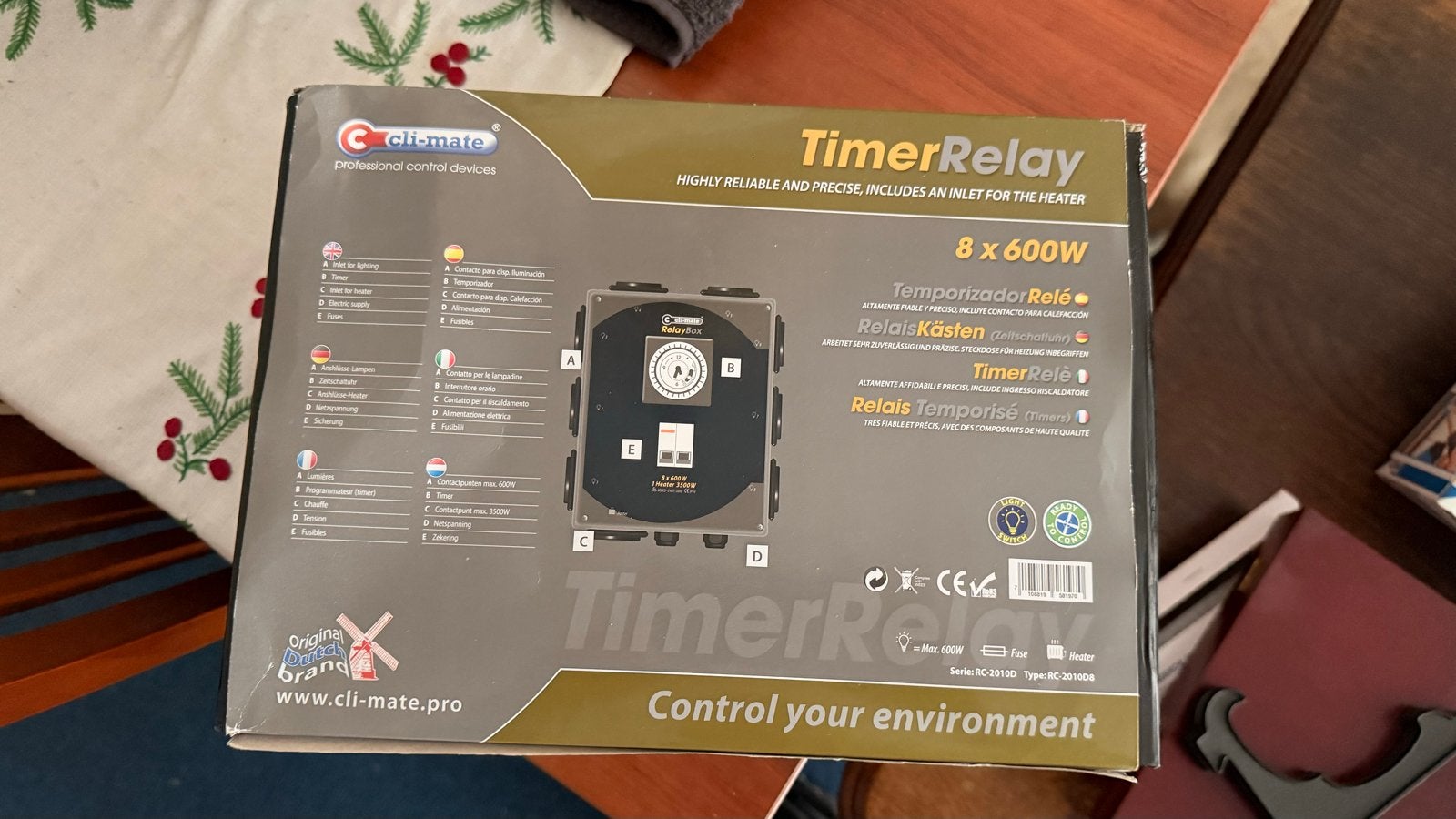 Cli-mate TimerRelay 8 x 600W - Professionele Besturing, Ophalen of Verzenden, Nieuw