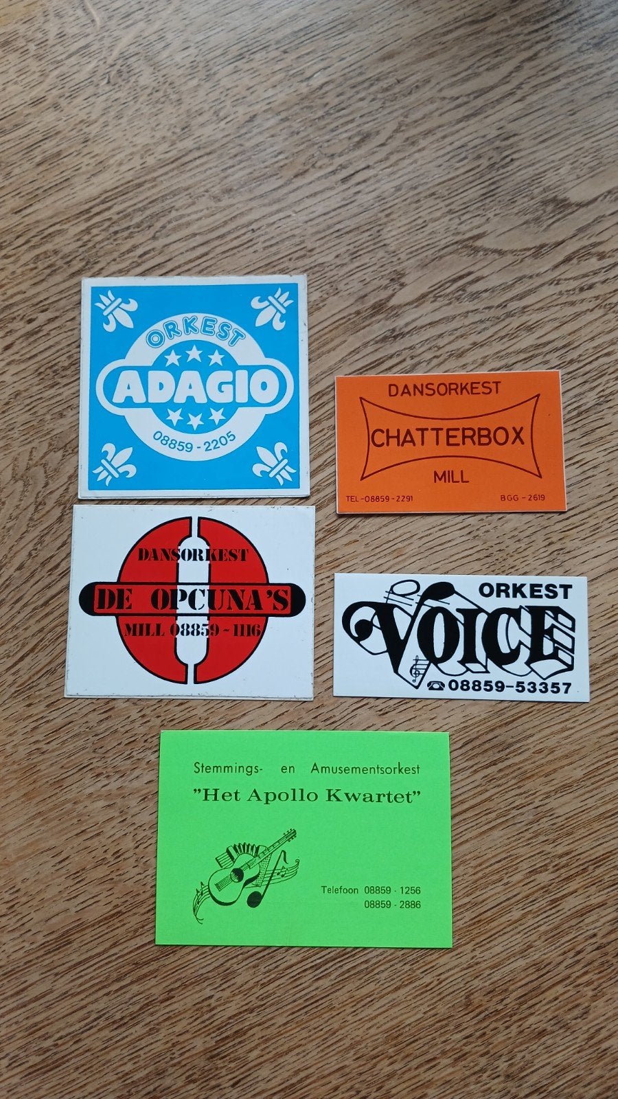 Stickers amusementsorkesten uit MILL, Ophalen of Verzenden