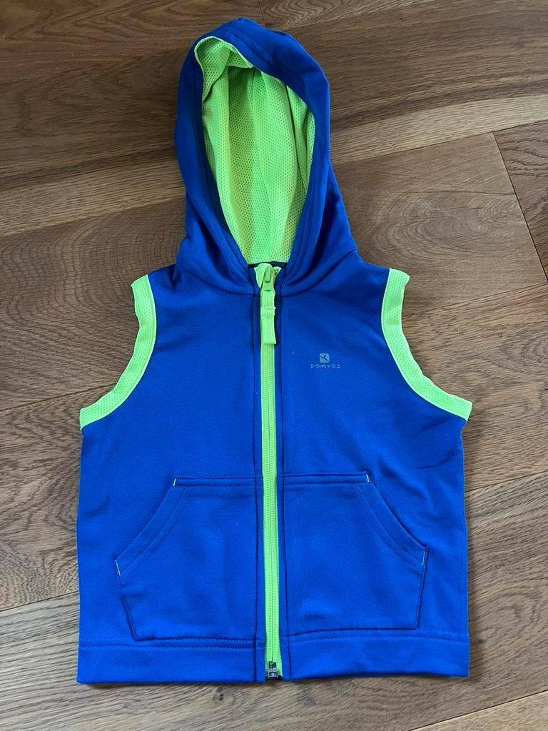 Blauw-groen bodywarmer maat 80 Domyos / Decathlon zgan, Kinderen en Baby's, Babykleding | Maat 80, Domyos, Jongetje of Meisje