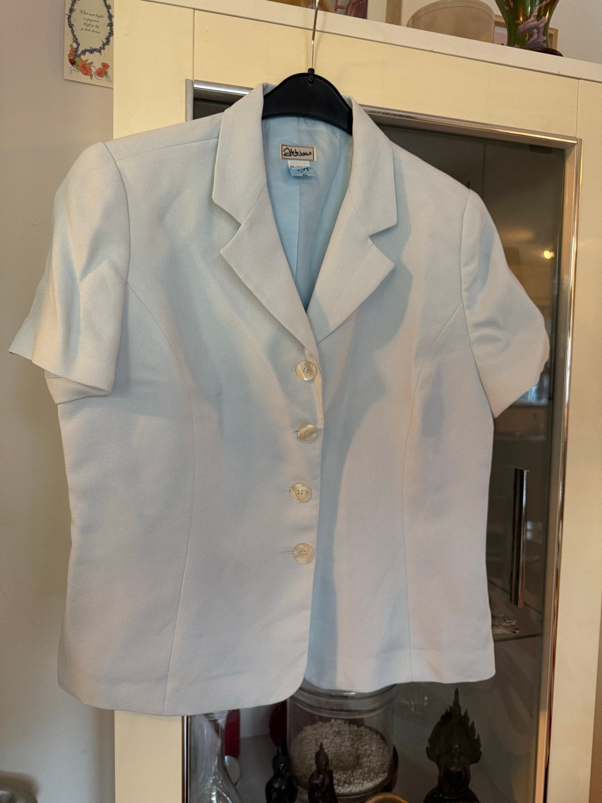 Attimo lichtblauwe blazer met korte mouwen maat M, Maat 38/40 (M), Blauw, Ophalen of Verzenden, Zo goed als nieuw
