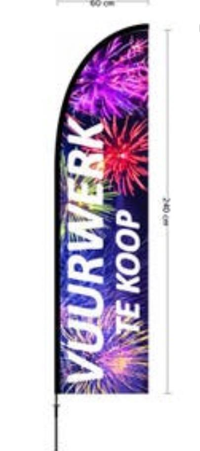 Beachflag standaard, met stok en bijbehorende tas, Tuin en Terras, Parasols, Ophalen, Nieuw, 3 tot 4 meter, Overige typen