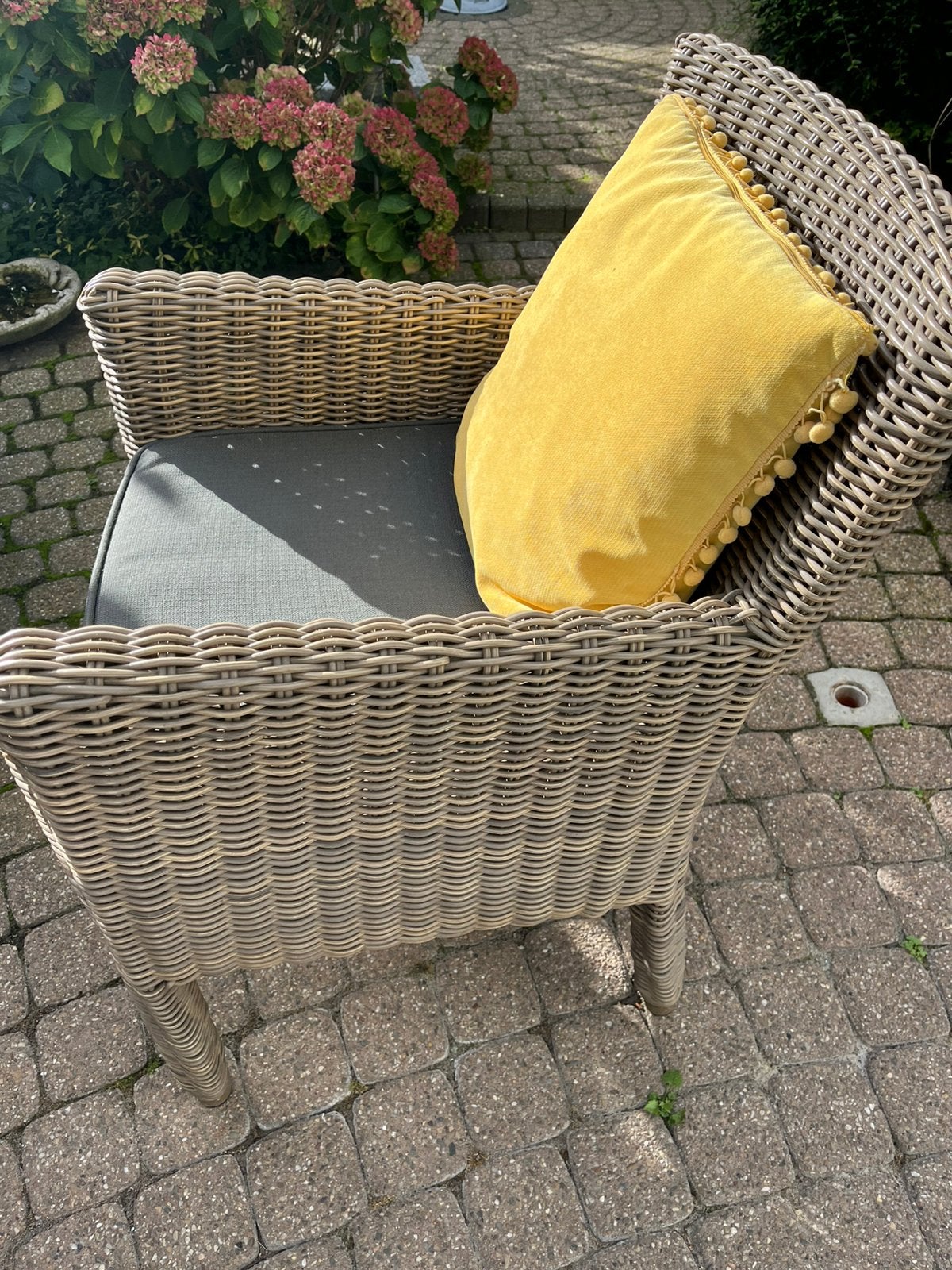 4 Tuinstoelen, Tuin en Terras, Ophalen, 4 zitplaatsen, Gebruikt, Wicker