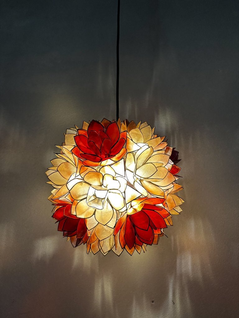 VIntage Capiz hanglamp, Niet ingevuld, Overige materialen, Mid century modern, Niet ingevuld