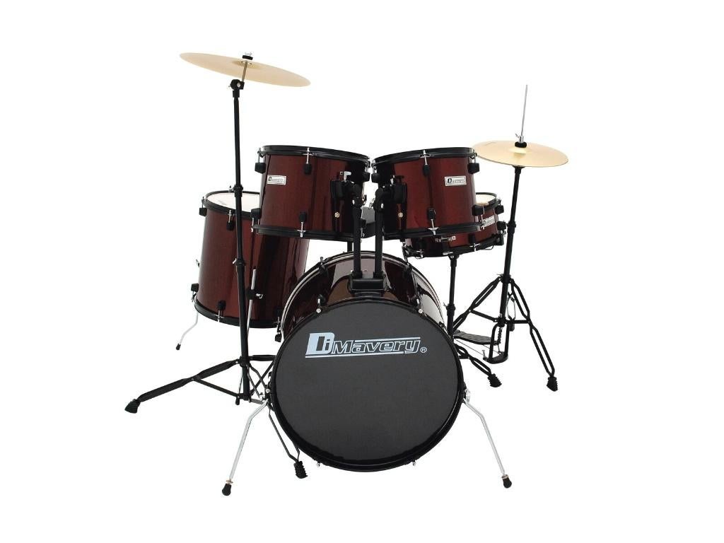 DIMAVERY DS-200 Drum set, wine red, ., Drums of Percussie, Nieuw, Ophalen of Verzenden