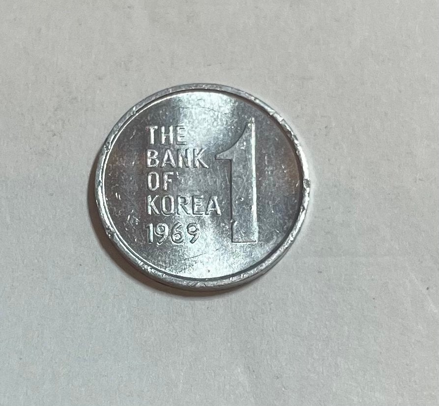 1 won Zuid Korea 1969, Ophalen of Verzenden