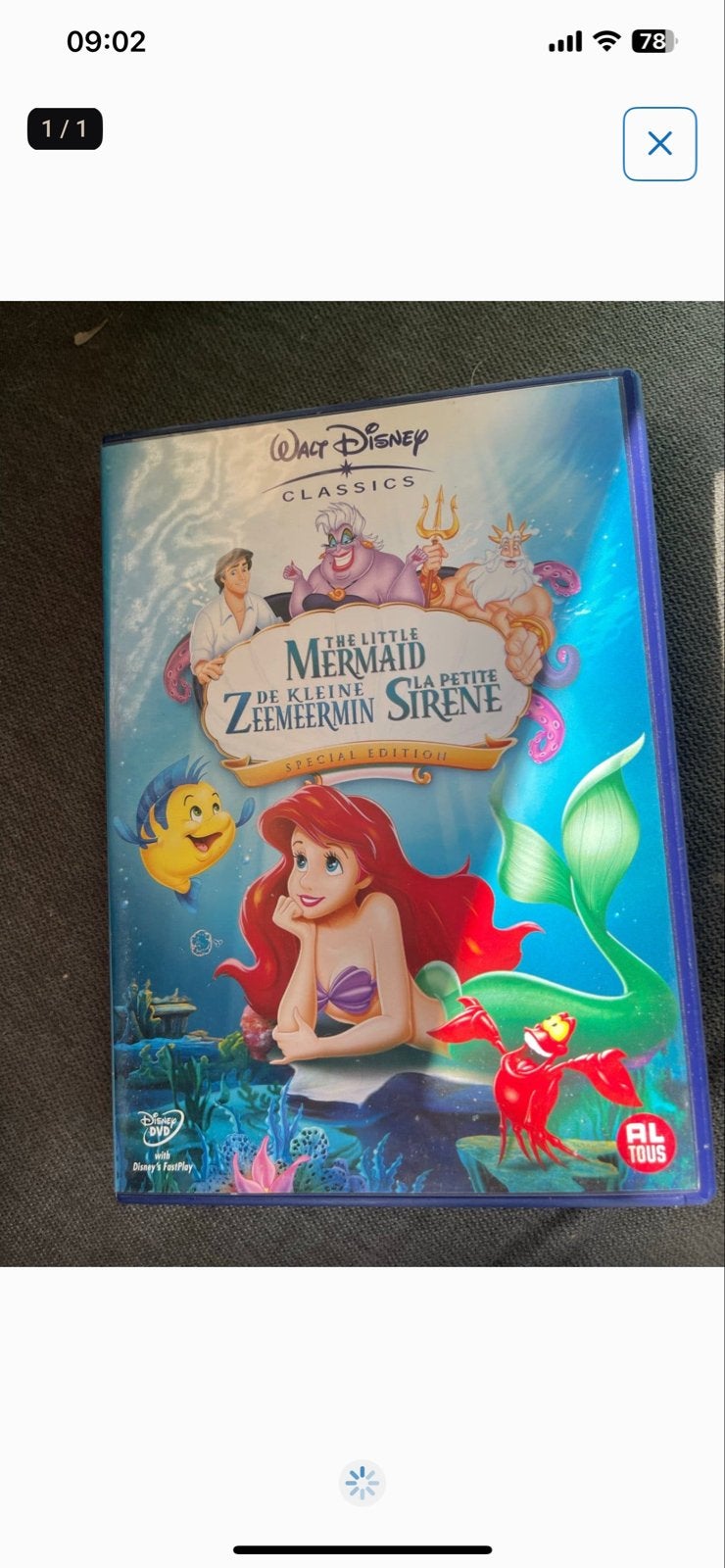 De Kleine Zeemeermin - Special Edition DVD, Tekenfilm, Zo goed als nieuw, Alle leeftijden, Amerikaans