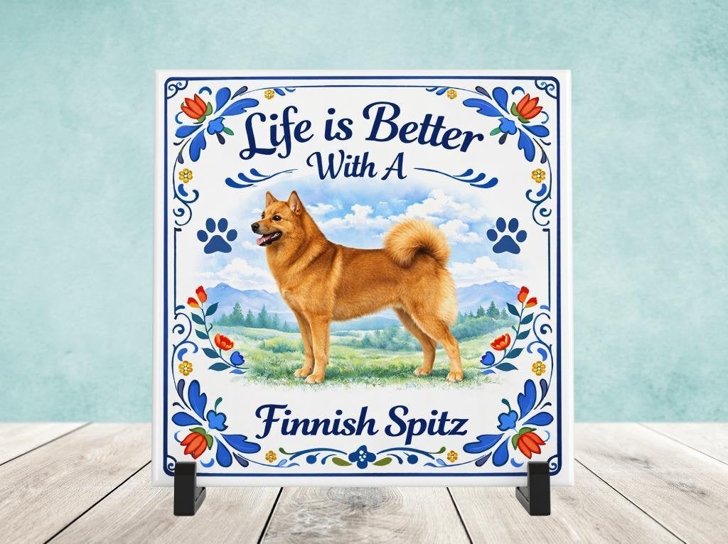 Life is Better With a Finnish Spitz - Finse Spitz Tegel, Verzenden, Nieuw