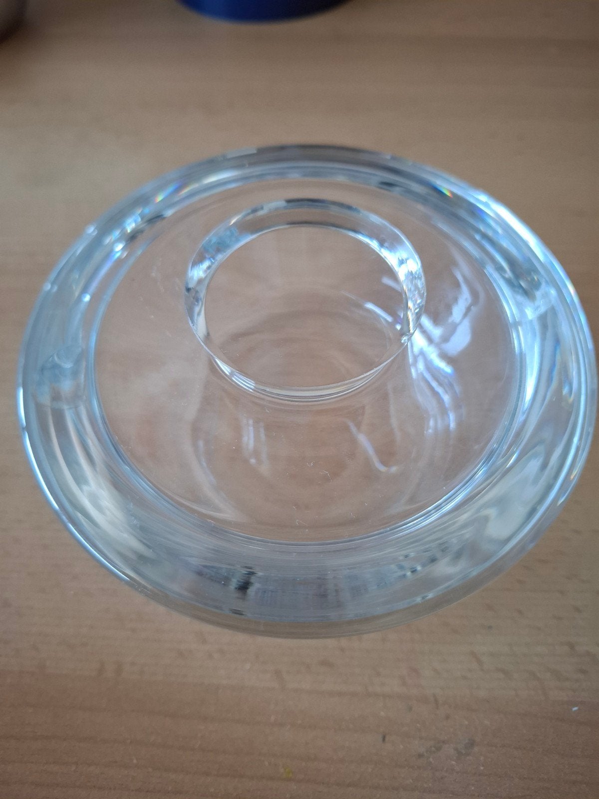 Jan desBouvrie kristal schaal, Glas, Ophalen, Nieuw, 16 cm