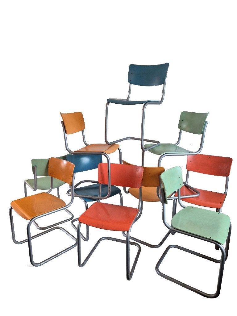 Fantastische Thonet S43 stoelen design Mart Stam Bauhaus, Ophalen, Gebruikt, Bauhaus, Overige kleuren