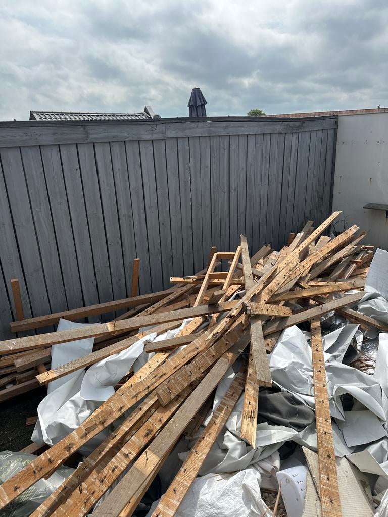Diverse partij gebruikt hout, gratis ophalen!, Doe-het-zelf en Verbouw, Hout en Planken, Gebruikt, Balk, Overige houtsoorten, Minder dan 200 cm