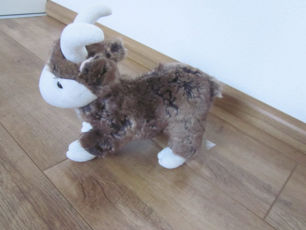 Edison Albert Heijn bruin gemèleerd superzacht pluche geit, Kinderen en Baby's, Paard, Nieuw, Ophalen of Verzenden, Middelgroot (20 tot 80 cm)