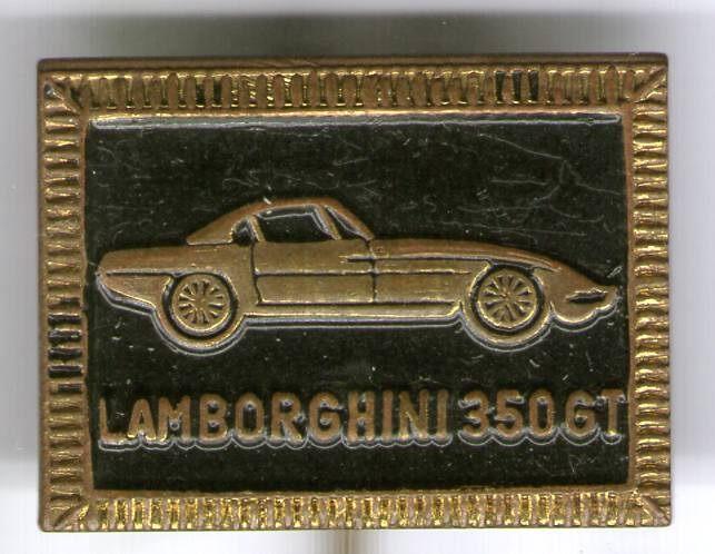 Lamborghini 350 GT zwart op koper auto speldje ( B_198 ), Verzamelen, Speldjes, Pins en Buttons, Verzenden, Zo goed als nieuw