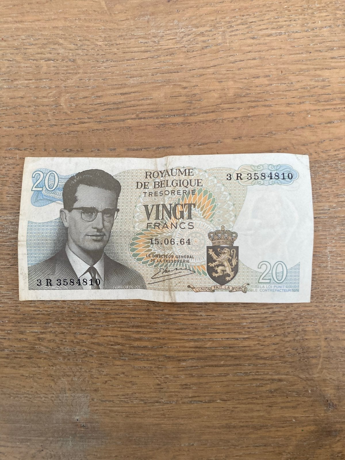Belgisch biljet 20 Frank uit 1964, Ophalen of Verzenden, Los biljet