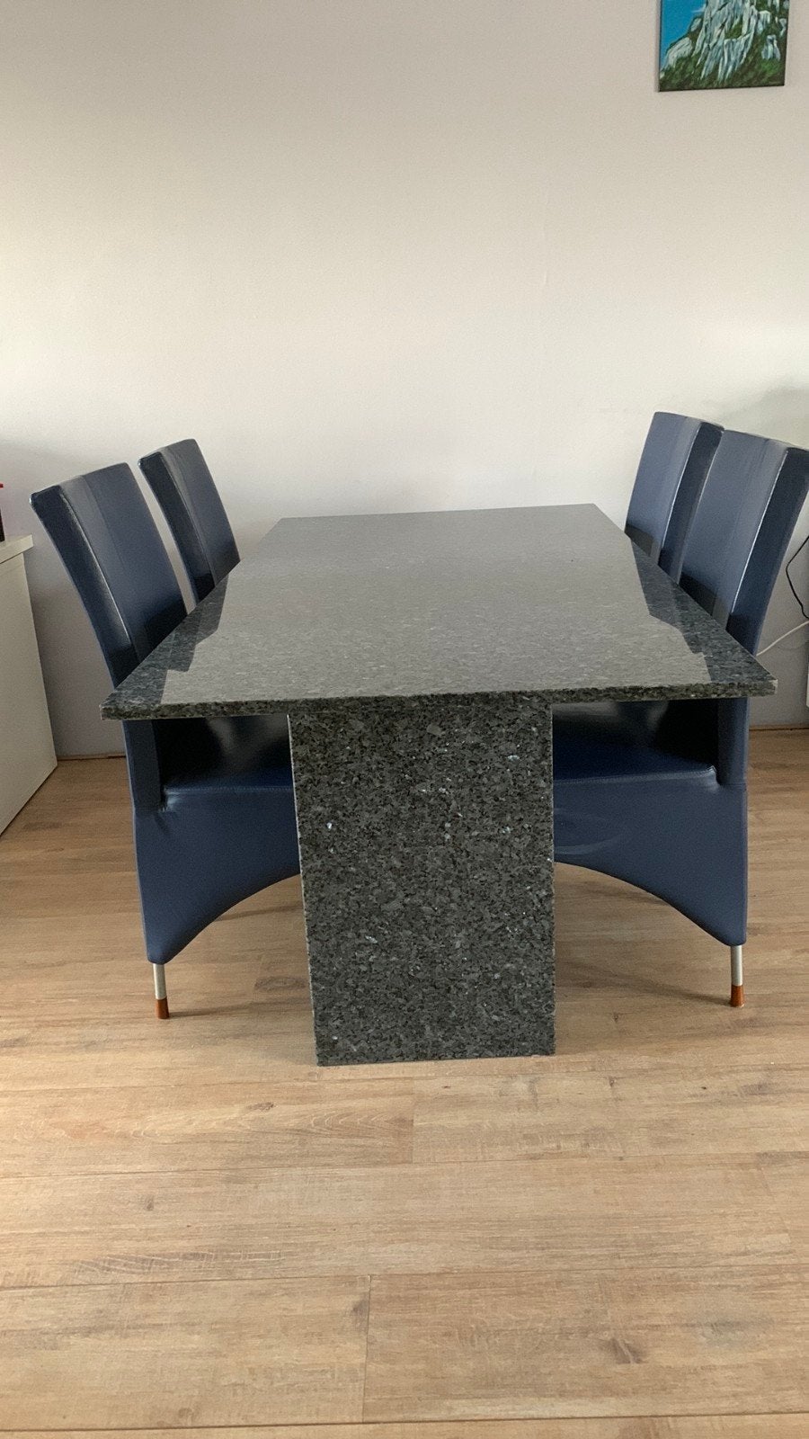 eettafel l 180/ b 90/ h70 natuursteen zgan, Huis en Inrichting, Ophalen, Overige materialen, 50 tot 100 cm, Zo goed als nieuw