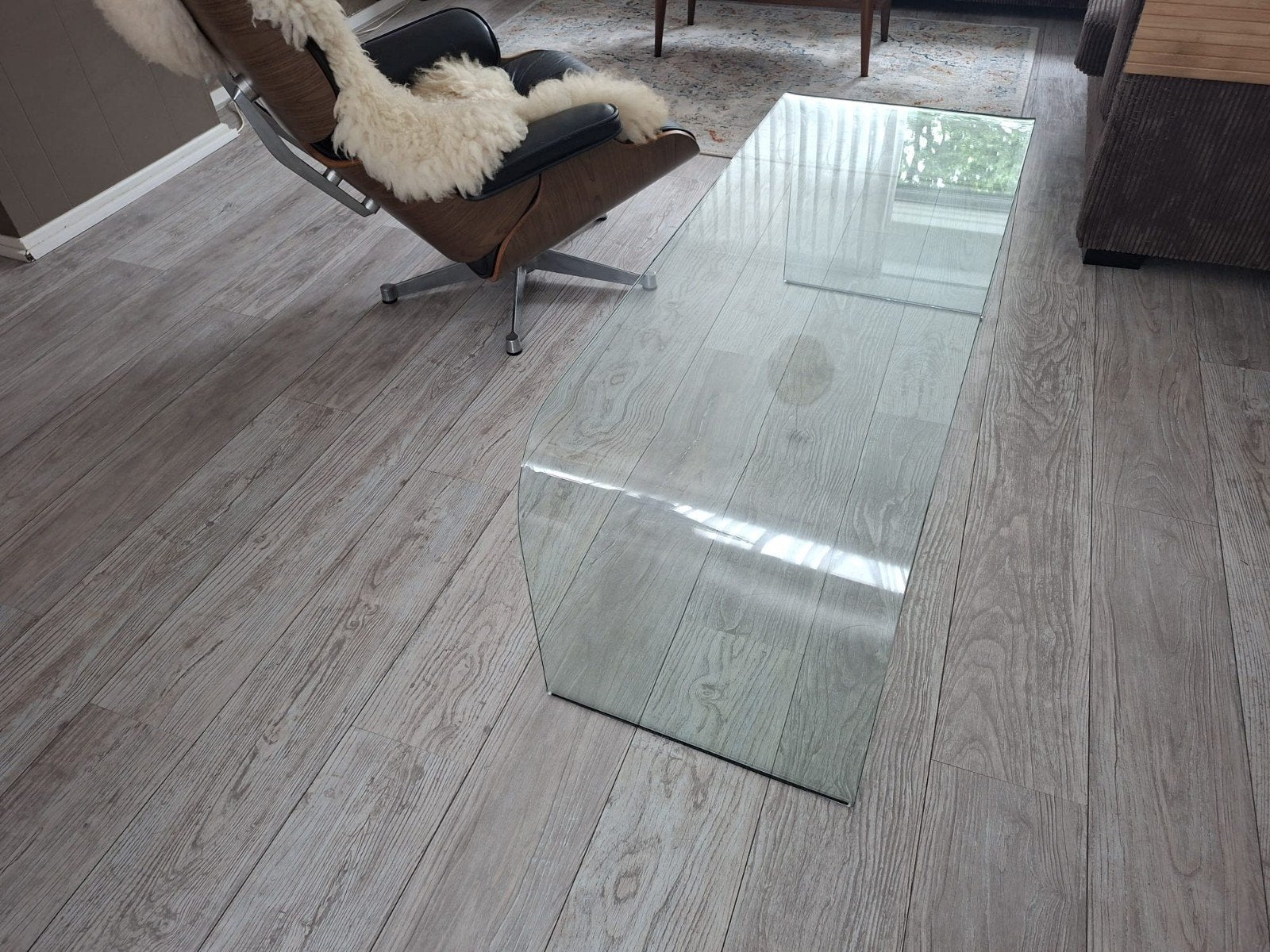 Fiam Salontafel Waterfall - Glazen Design Tafel, Ophalen, Gebruikt, 100 tot 150 cm, 50 tot 100 cm
