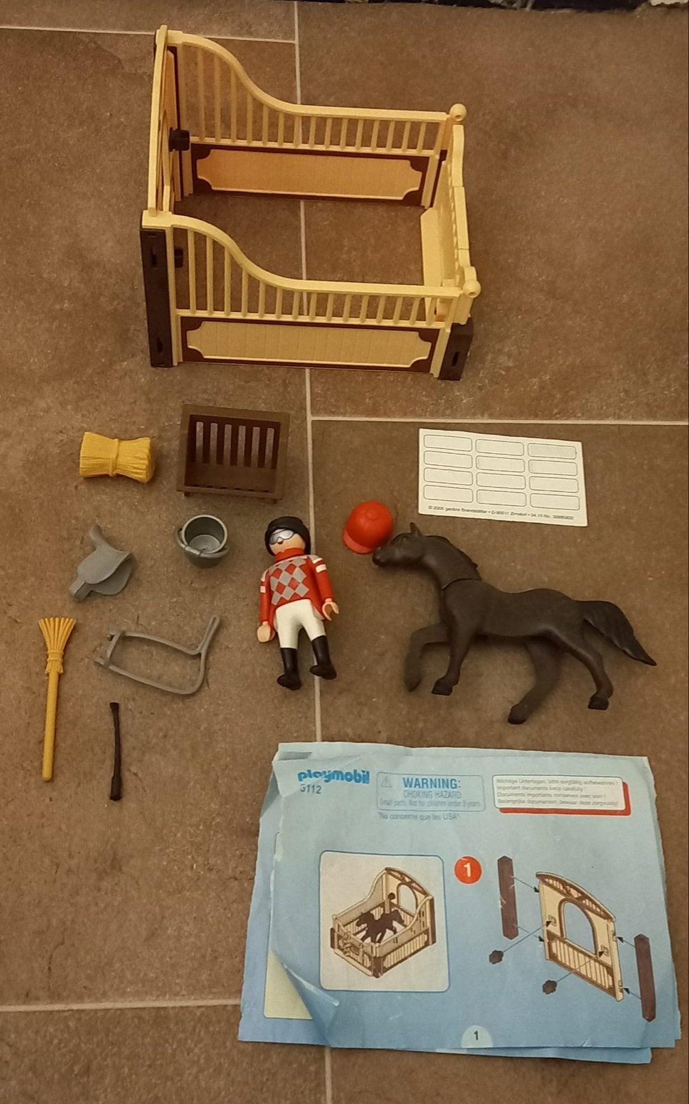 Playmobil 5112 Paardenstal met Ruiter en Paard, Verzenden, Zo goed als nieuw, Complete set, Gebouw