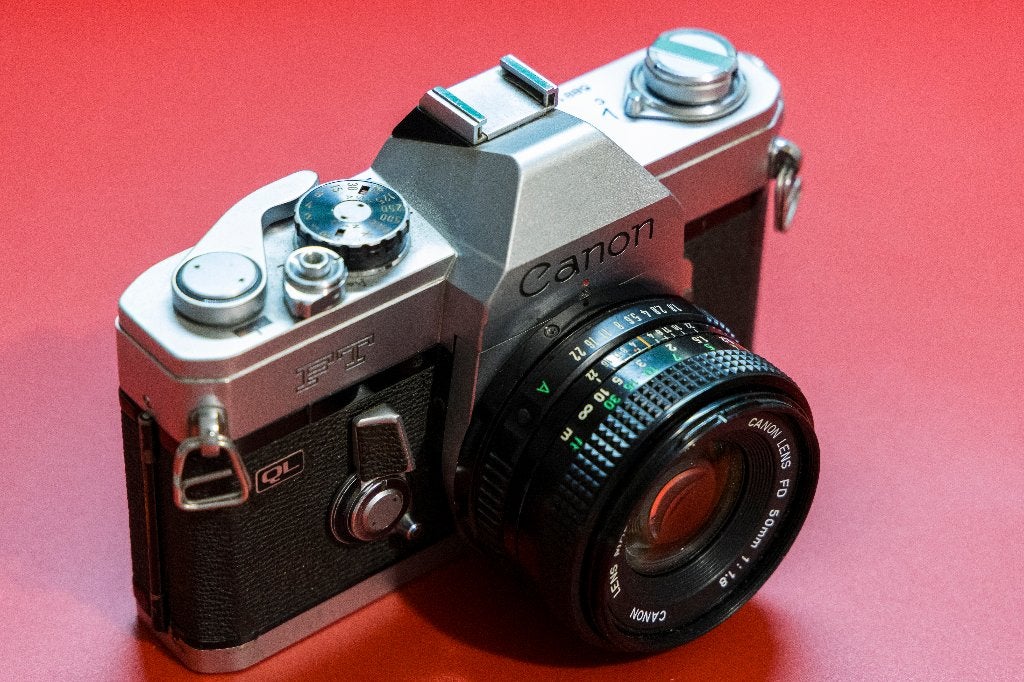 Canon FT QL + FD 50mm f/1.8 Analoge Spiegelreflex, Verzenden, Gebruikt, Spiegelreflex, Canon