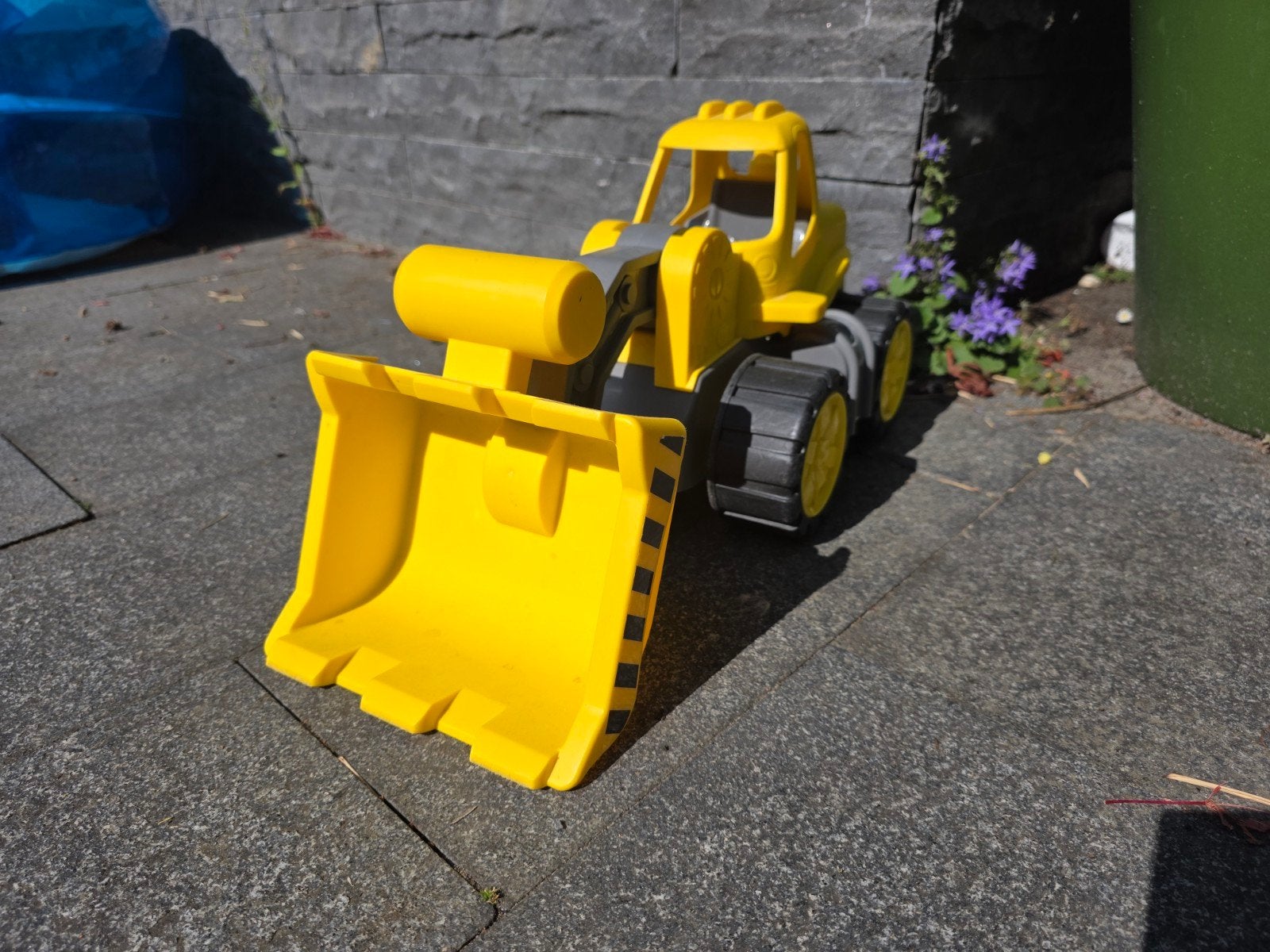 Grote gele speelgoed graafmachine - 40 cm, Ophalen, Zo goed als nieuw